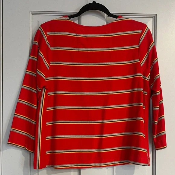 Ace & Jig Vibrant Red Striped Long Sleeve Top - Picture 5 of 5